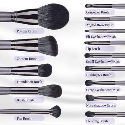 SHELWIN Professional Makeup Brush Set 14Pcs Makeup Brushes Kit Foundation Eyeshadow Powder Blending Eyebrow Eyelash Kabuki Brushes Cosmetic Brushs Travel Kits With Leather Bag Gift