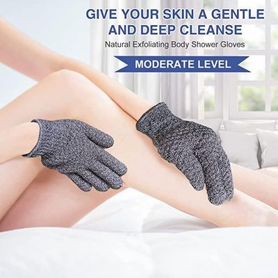 Yiclick 6Pairs Heavy Exfoliating Gloves,Body Scrub Exfoliator for Dead Skin Remover,Exfoliating Body Scrubber for Bath Shower Exfoliation,Exfoliate Sponge Loofah Washcloth Mitt Men Women
