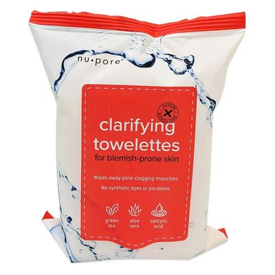 Nu-Pore Clarifying Towelettes for Blemish-Prone Skin 25 towelettes each (6-pack)