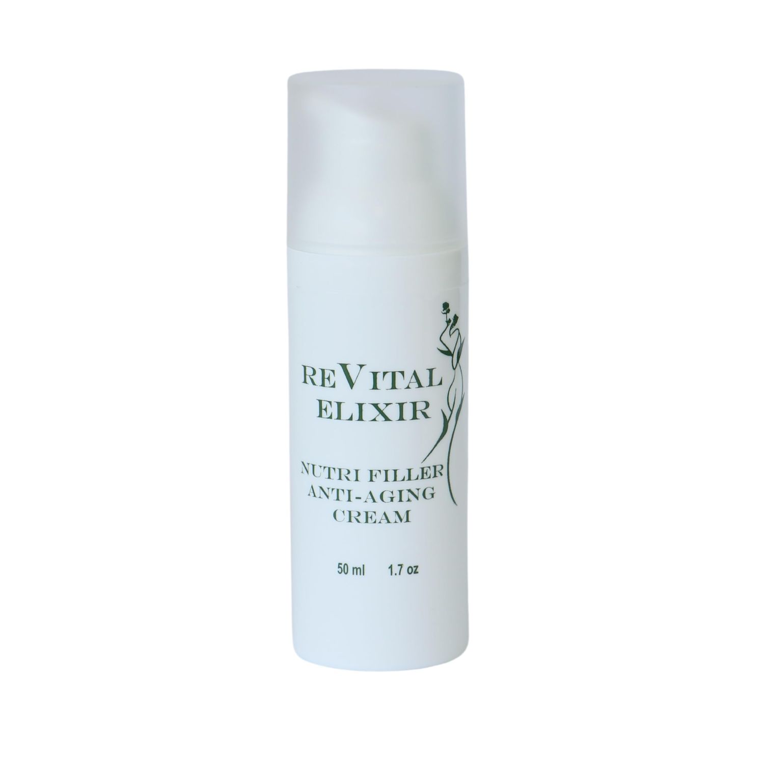 Revital Elixir Nutri Filler Anti-Aging Cream, Moisturizer for Dry, Mature Skin, 1.7 Ounce - Rejuvenates, Smooths Wrinkles, Firms, and Improves Skin Texture. Peptide-Ceramide Complex