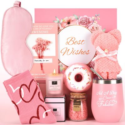 Utildom Gifts for Women - Birthday Gifts for Women Mom Her Girlfriend Friends Sister Wife Teacher Nurse Coworker, Relaxing Spa Gift Basket Set for Christmas Valentines Mothers Thanksgiving Day Gifts