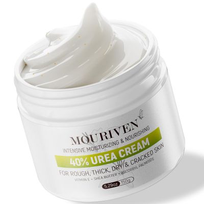 Urea Cream 40 Percent for Feet 5.29oz - Maximum Foot &amp; Hand Cream, for Dry, Cracked Heels, Feet, Knees, Elbows, and Hands,Callus Remover, Strength Urea Lotion for Softening and Moisturizing