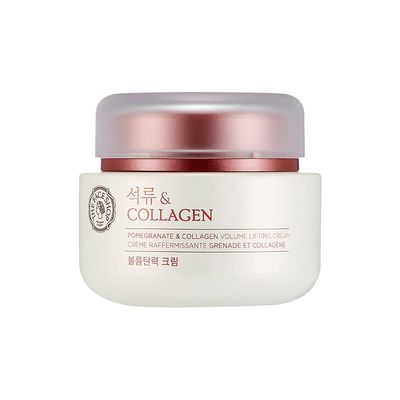 The Face Shop Pomegranate &amp; Collagen Volume Lifting Eye Cream | Deep Revitalizing Cream for Elasticity, Firmness &amp; Density | Anti-Aging Korean Moisturizer | Plump &amp; Smoothen Your Skin, 3.38 Fl Oz