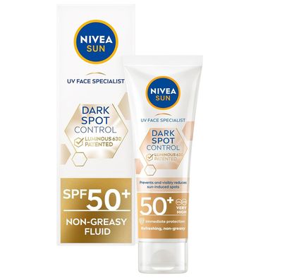 NIVEA Sun UV Facial Specialist Dark Spot Control Cream SPF 50+ Luminous630, 40ml, Pack of 1