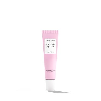 HERBIVORE Dream Jelly Multi-Oil Lip Balm for Hydration + Plumping with Linoleic Acid, Shea Butter, and Vegan Waxes - Plant-based, Vegan, Cruelty-Free (Strawberry) 12 g / 0.42 oz