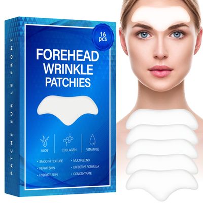 Yviso 16PCS Forehead Wrinkle Patches with Aloe, Collagen, Vitamin E, Anti Wrinkle Patches, Forehead Wrinkles Treatment