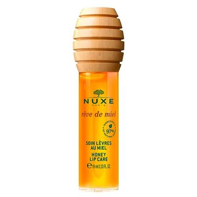 NUXE Rve de Miel Honey Lip Oil - Ultra Shiny Finish | 100% Natural Organic Moisturizing Gloss With Vitamin E, Honey &amp; Lavender, 0.33 Fl Oz