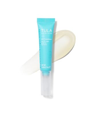 TULA Skin Care 24-7 Moisture Day &amp; Night Peptide Lip Mask - Peptides, Hyaluronic Acid &amp; Vitamin E deeply Nourish &amp; Hydrate lips, 0.28 oz.