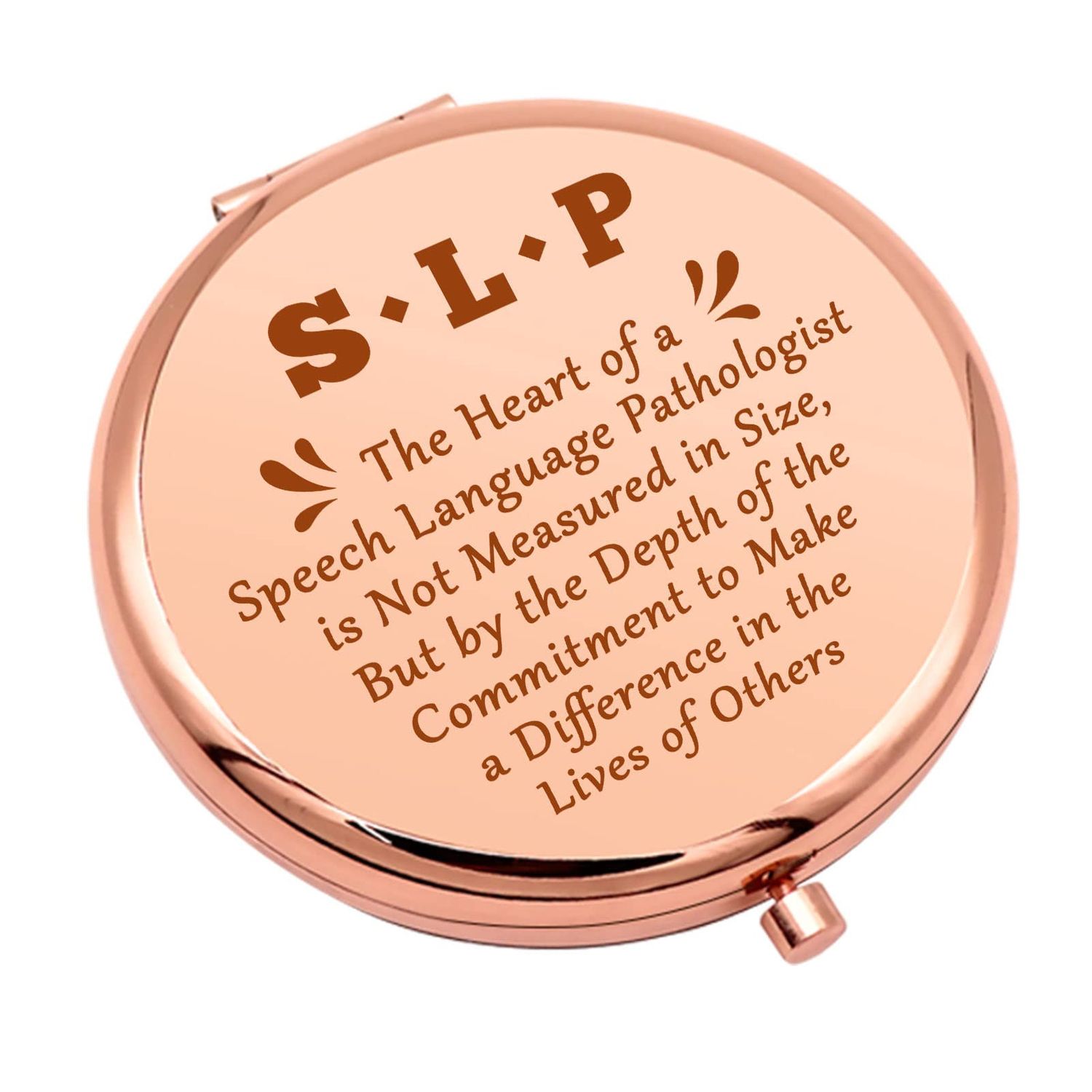 Speech Therapist Gift Appreciation Gifts Compact Mirror for SLP Speech Therapist Thank You Gift for Speech Language Pathologist Folding Makeup Mirror Graduation Birthday Gifts