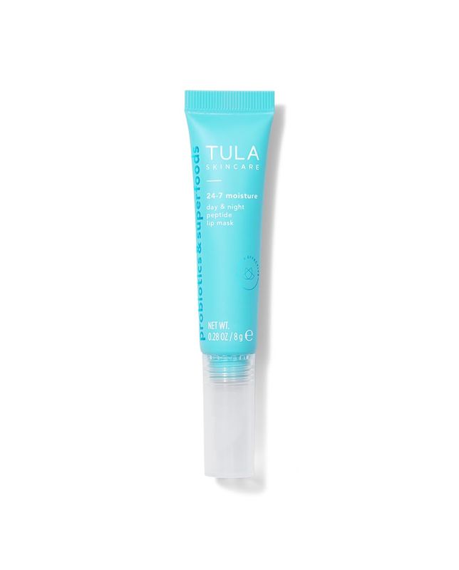 TULA Skin Care 24-7 Moisture Day &amp; Night Peptide Lip Mask - Peptides, Hyaluronic Acid &amp; Vitamin E deeply Nourish &amp; Hydrate lips, 0.28 oz.