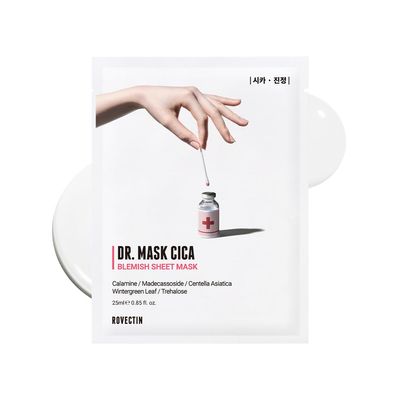 ROVECTIN] Dr. Mask CICA (5 ea.) - Soothing and Hydrating Facial Mask Sheet with Calamine and Madecassoside