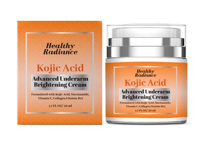 Kojic Acid Advanced Underarm Cream | Glutathione | Kojic Acid | Vitamin C |Niacinamide | Collagen| Vitamin E | Non Greasy | Dark Spot Corrector Orange Scent | Cruelty Free 1.7 Fl Oz/50ml