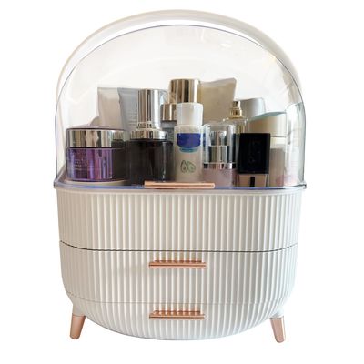 Omeily Large Makeup Organizer Countertop Cosmetic Organizer Box Makeup Storage Organizer Skincare Organizers Bathroom Counter Makeup Organizer for Vanity Organizer, Clear Design for Easy Visibility