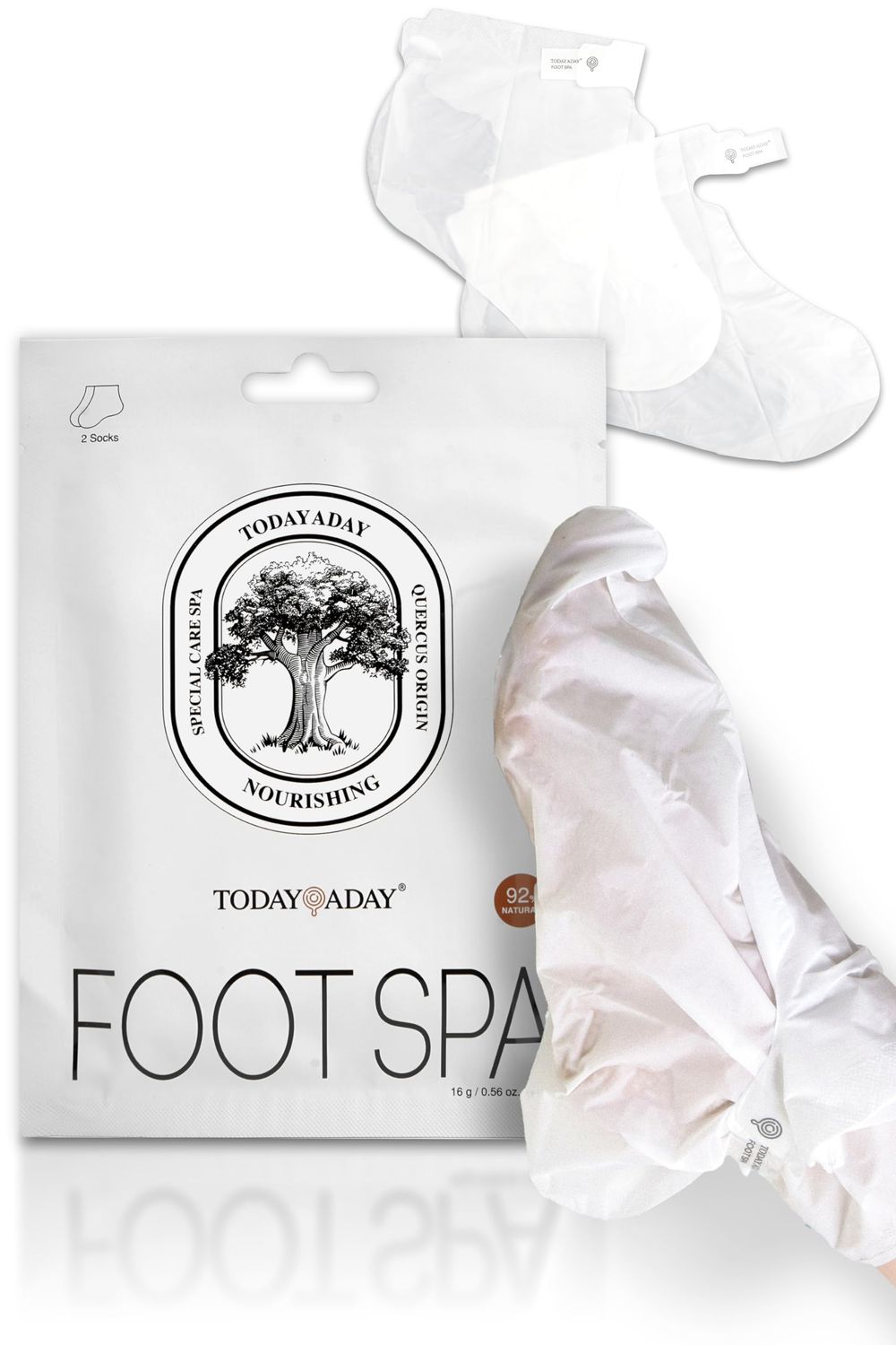 TODAYADAY Moisturizing Foot Mask for Dry Cracked Feet 5 Pairs | At Home Foot Spa Kit | Foot Gloves that Remove Dead Skin | Pedicure Supplies &amp; Foot Care Products | Foot Care for Women &amp; Men