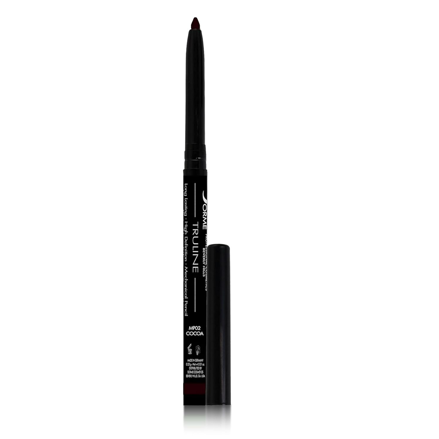 SORM Truline Professional Mechanical Smudge Proof Eyeliner Pencil - Vitamin E Waterproof Gel Formula with Finest Color Pigment &amp; Ultra Creamy - Nourishes Skin for All Day Long - 0.1 Ounce - Cocoa