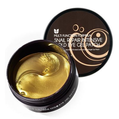 MIZON 24K Gold and Snail Mucin Hydrogel Under Eye Patches for Puffy Eyes Dark Circles Moisturizing Fine Lines Korean Skincare (30 Pairs)