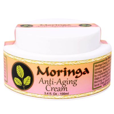 Moringa Energy Life Anti Aging Cream 13 Powerful Ayurvedic Herbs with Antioxidants, Virgin Oils of Moringa, Sesame, Sunflower for Wrinkle Cream, Fine Lines, Spots in Moringa Cream for Face, 3.4 oz