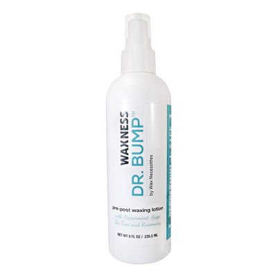 Waxness Wax Necessities Dr Bump Natural Pre Post Lotion with Peppermint Sage Rosemary and Tea Tree 8 Ounces