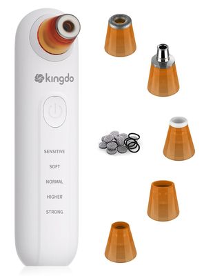 KINGDO 2-in-1 Microdermabrasion Machine, Blackhead Remover Vacuum, Facial Pore Cleaner with 5 Diamond Tips &amp; 5 Suction Modes, Whitehead Extractor Kit for Women &amp; Men, Exfoliate, Remove Dark Spots