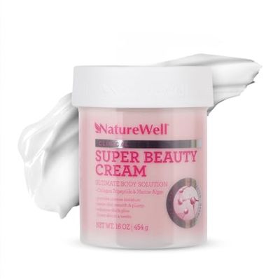 NATURE WELL Clinical Super Beauty Cream for Face &amp; Body, Ultimate Beauty Solution Featuring Collagen Tripeptides That Provides Intense Hydration While Leaving Skin Beautifully Plump, 16 Oz