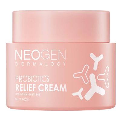 NEOGEN Probiotics Relief Cream 1.76 oz (50g) - Hydrating &amp; Firming Facial Moisturizer with Probiotics Lactobacillus &amp; Bifida &amp; Collagen - Korean Skin Care
