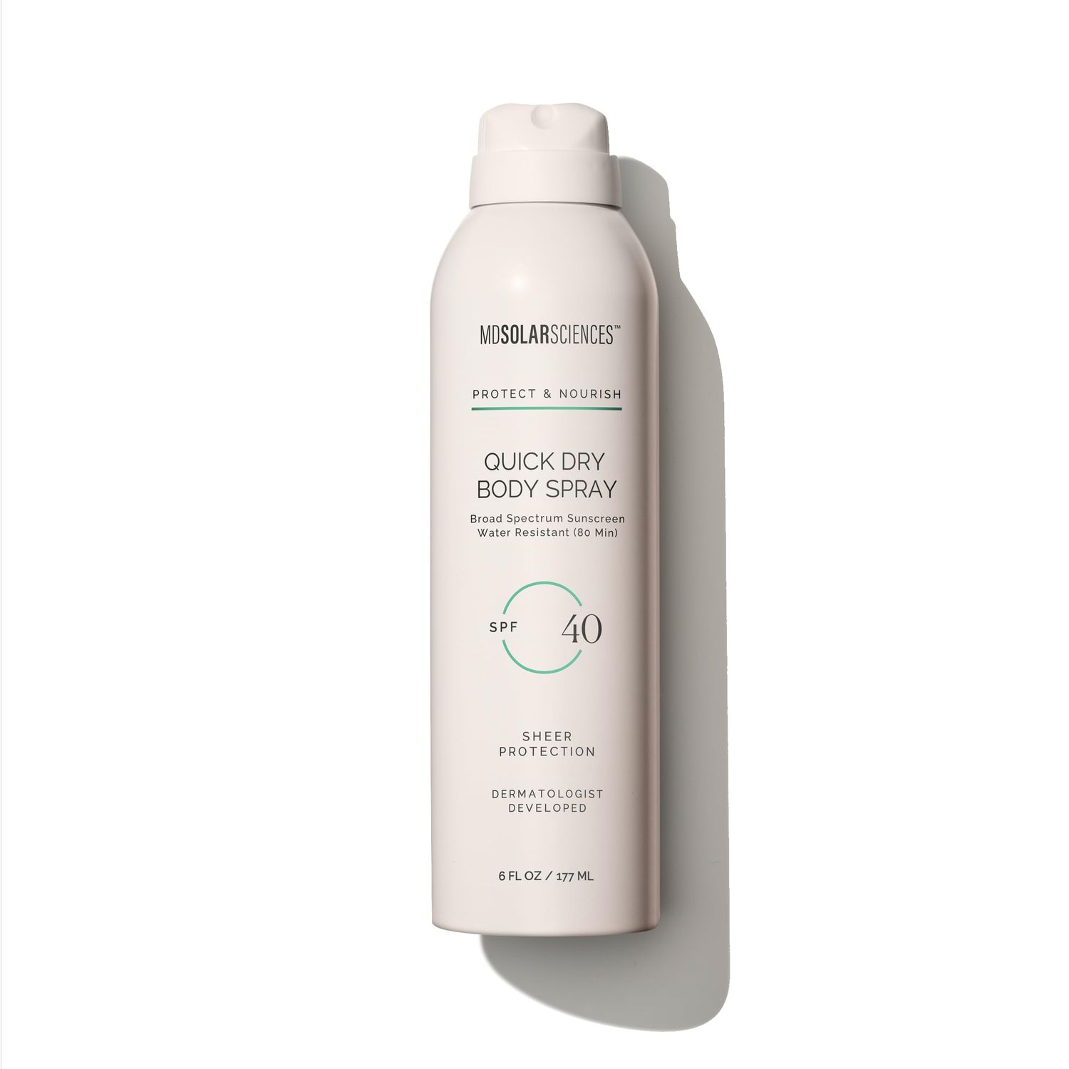 MDSolarSciences Quick Dry Body Spray SPF 40, Dermatologist Developed, Vitamin C, Indian Gooseberry, Fast-Drying Sunscreen Provides 80 Minutes of Water-Resistant Broad Spectrum Sun Protection, 6 Fl Oz