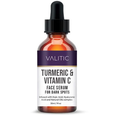 VALITIC Vitamin C Face Serum for Anti Aging - Hyaluronic Acid, Collagen, Kojic Acid, Turmeric Oil Dark Spot Remover Brightening Eyes and Facial Serum Skin Care 1 fl oz
