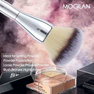 Powder Brush MOGILAN Large Powder Foundation Brush for Pressd Powder Premium Fluffy Synthetic Kabuki Makeup Brush Perfect For Blending Buffing with Loose Powder Liquid Foundation Full Coverage