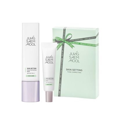 JUNG SAEM MOOL OFFICIAL] Skin Setting Tone Correcting Base Gift Set | Tone Correcting Base 40ml + Tone Correcting Base 20ml