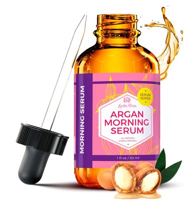 Leven Rose Moroccan Argan Oil Face Serum for Women - 100% Organic Argan Oil Serum for Face - All Natural Pure Argan Oil Hydrating Serum - Anti Aging Serum Against Wrinkles 1 Oz