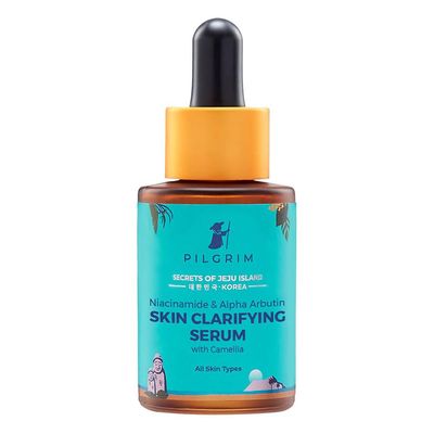 Pilgrim Skin Clarifying Face Serum | Repairs Acne Scars, Evens Skin Tone &amp; Smooths Pits | 5% Niacinamide + 1% Alpha Arbutin | Reduces Pores &amp; Prevents Breakouts | 1.01 Fl Oz (30ml)