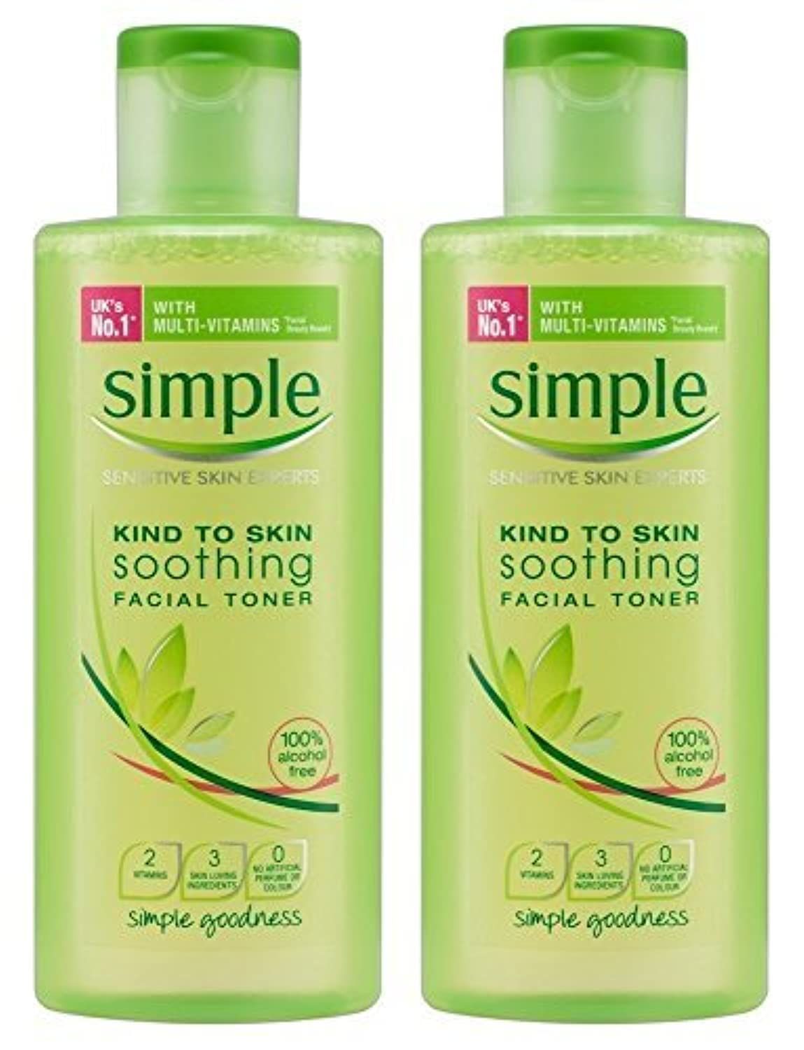 Simple Kind To Skin Soothing Facial Toner, 6.7 Ounce (200ml) (Pack of 2)