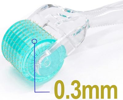 Shake Beauty Derma Roller - 192 Titanium Needles 0.3mm - Microneedling Roller Cosmetic Microdermabrasion Tool for Face - Includes Storage Case