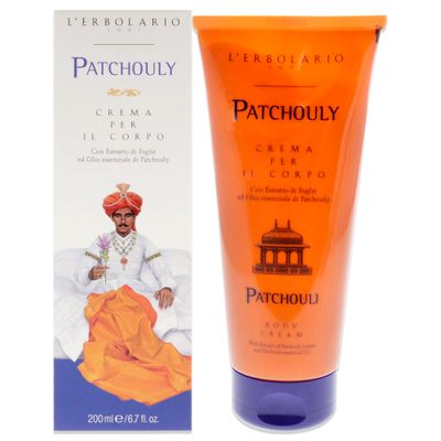 LErbolario Patchouli Body Cream - Moisturizing Cream for Dry Skin - Smoothing, Omega-Rich Safflower Oil - Anti-Aging Vitamin E and Patchouli - 6.7 oz