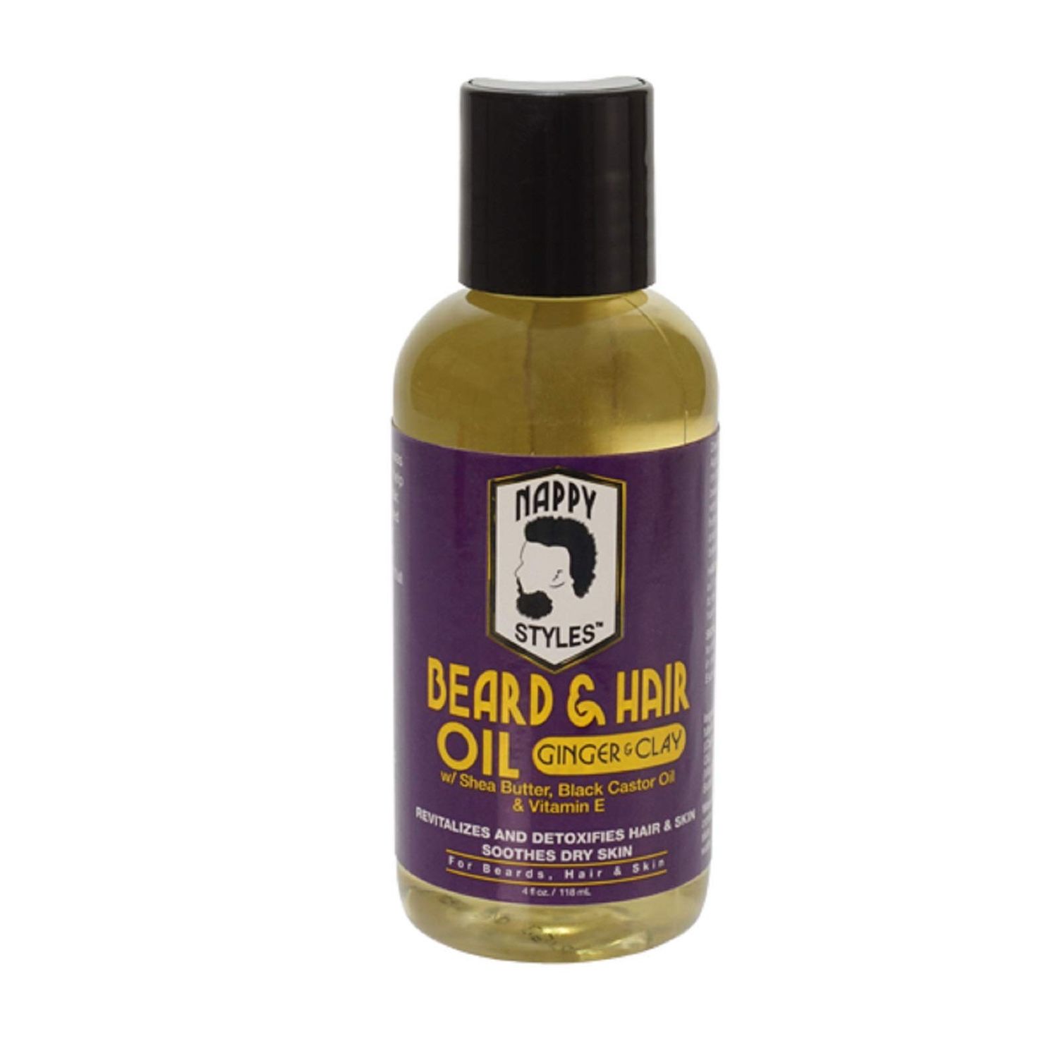 Nappy Styles Beard Oil - Ginger &amp; Clay 4oz