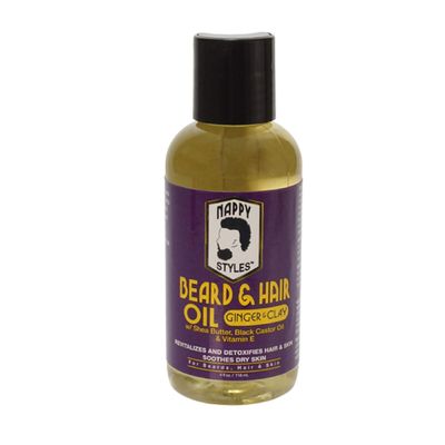 Nappy Styles Beard Oil - Ginger &amp; Clay 4oz