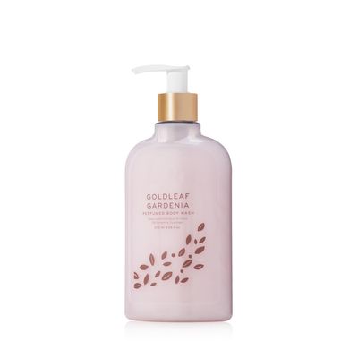 Thymes Moisturizing Body Wash with Pump - Body Soap - Bath Products - Skin Care - Liquid Soap with Notes of Gardenia, Rose, Jasmine, Amber, Patchouli, &amp; Praline (Goldleaf Gardenia, 9.25 fl oz)