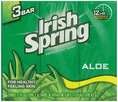 Irish Spring Deodorant Bath Bar Aloe,3.75 Ounce, 3 Count