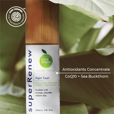 SuperRenew Organic Face Oil | Hydrating Facial Skin Care Products with Bakuchiol, Sea Buckthorn, CoQ10, Squalane | Face Care Moisturizer for Dry Skin, Anti-Aging Oil for Womens Night Routine (35ml)
