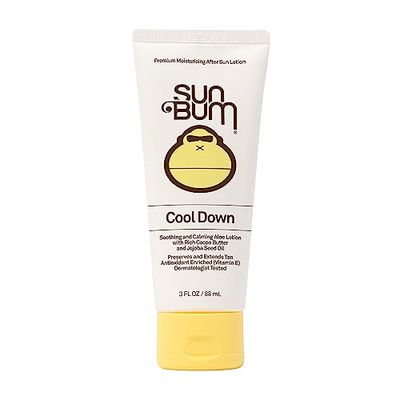 Sun Bum Cool Down Aloe Vera Lotion | Vegan After Sun Care with Cocoa Butter to Soothe and Hydrate Sunburn Pain Relief | 3 oz