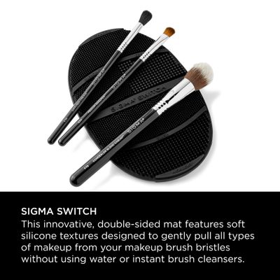 Sigma Switch by Sigma Beauty - Silicone Makeup Brush Cleaner for Switching Shades and Pigments, Switch Cleaning Mat for Superior Makeup Brush Cleaning Mid-Application (Full Size)