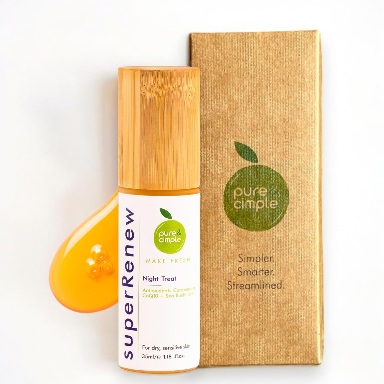 SuperRenew Organic Face Oil | Hydrating Facial Skin Care Products with Bakuchiol, Sea Buckthorn, CoQ10, Squalane | Face Care Moisturizer for Dry Skin, Anti-Aging Oil for Womens Night Routine (35ml)