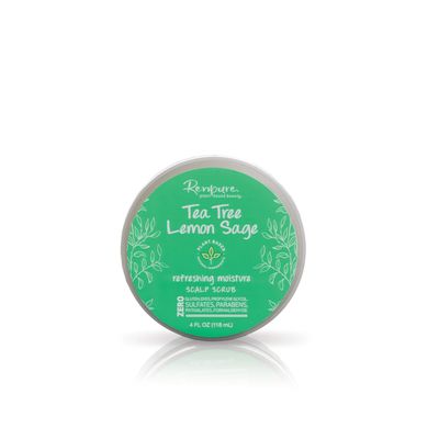 Renpure plant-based Beauty Tea Tree Lemon Sage Refreshing Moisture Scalp Scrub, 4 Fluid Oz
