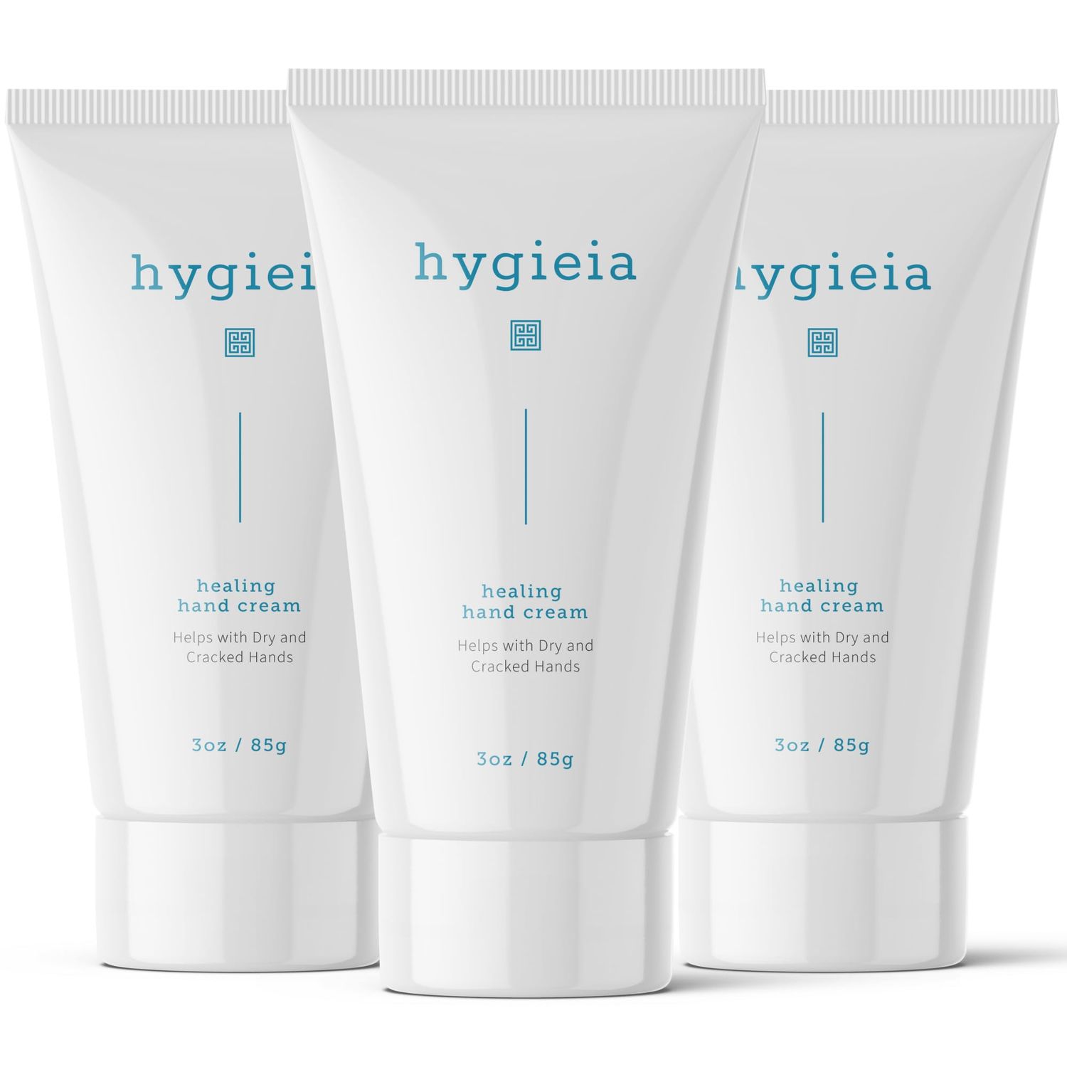 Hygieia + Hand Cream - Day/Night Hand Repair Cream for Dry Skin &amp; Cracked Hands - Deeply Nourishing Shea Butter &amp; Aloe Leaf - Non-Greasy, Fast Absorbing Anti-Aging, 3 Oz (Pack of 3)