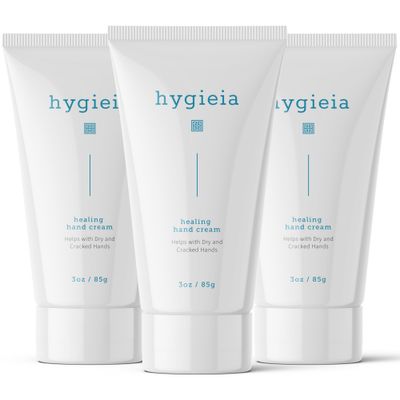 Hygieia + Hand Cream - Day/Night Hand Repair Cream for Dry Skin &amp; Cracked Hands - Deeply Nourishing Shea Butter &amp; Aloe Leaf - Non-Greasy, Fast Absorbing Anti-Aging, 3 Oz (Pack of 3)