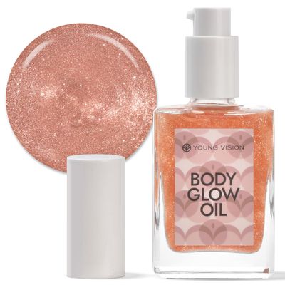 YOUNG VISION Body Shimmer Oil - Hydrating Bronze Gold Liquid Highlighter, Long-Lasting Moisturizing Body &amp; Face Illuminator, 30ml (1.01 Fl Oz)