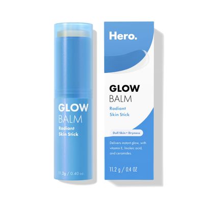 Hero Cosmetics Glow Balm Radiant Skin Stick - Instantly Gives Skin a Glowy Finish for Dewy and Radiant Looking Skin - Suitable for Acne-Prone Skin - Wont Clog Pores (0.4 oz)