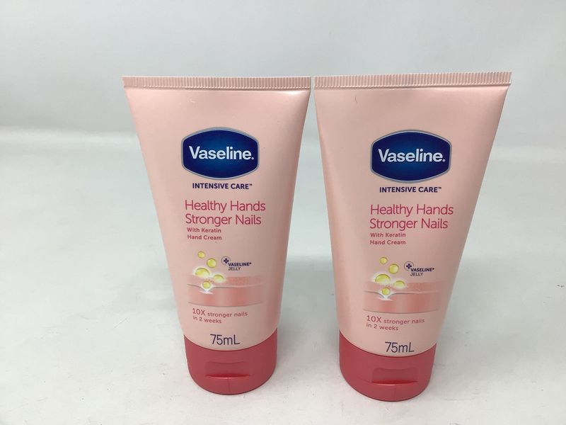 Vaseline Intensive Care Healthy Hands + Stronger Nails Hand Cream 75Ml - Pack of 2