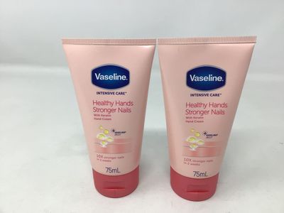 Vaseline Intensive Care Healthy Hands + Stronger Nails Hand Cream 75Ml - Pack of 2