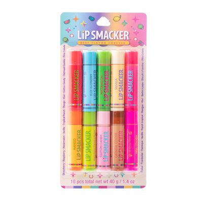 Lip Smacker Original &amp; Best Party Pack - 10 Moisturizing Lip Balms, Classic Flavors, Hydrating &amp; Protecting - Cruelty-Free- Oatmeal Cookie